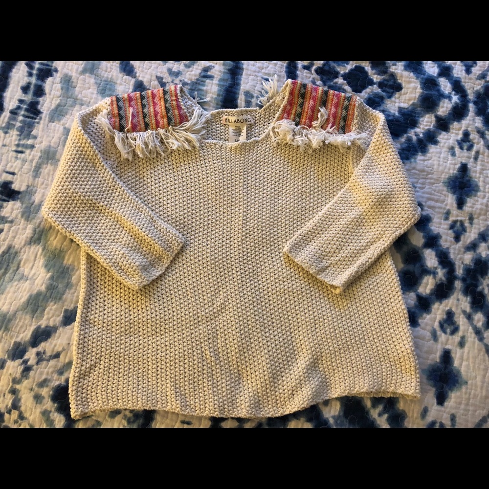 Festive boho ethnic knit sweater